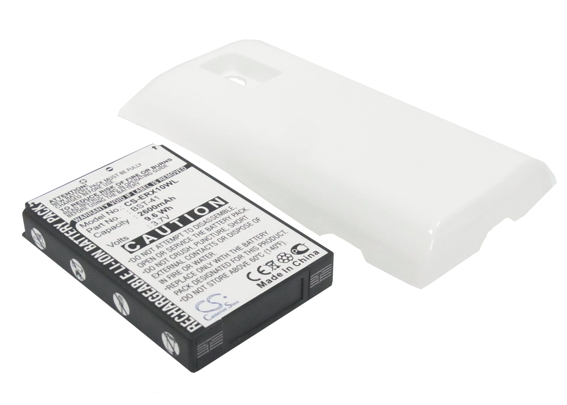 Batteri til Sony Ericsson Xperia X10 - 2.600 mAh - Vit