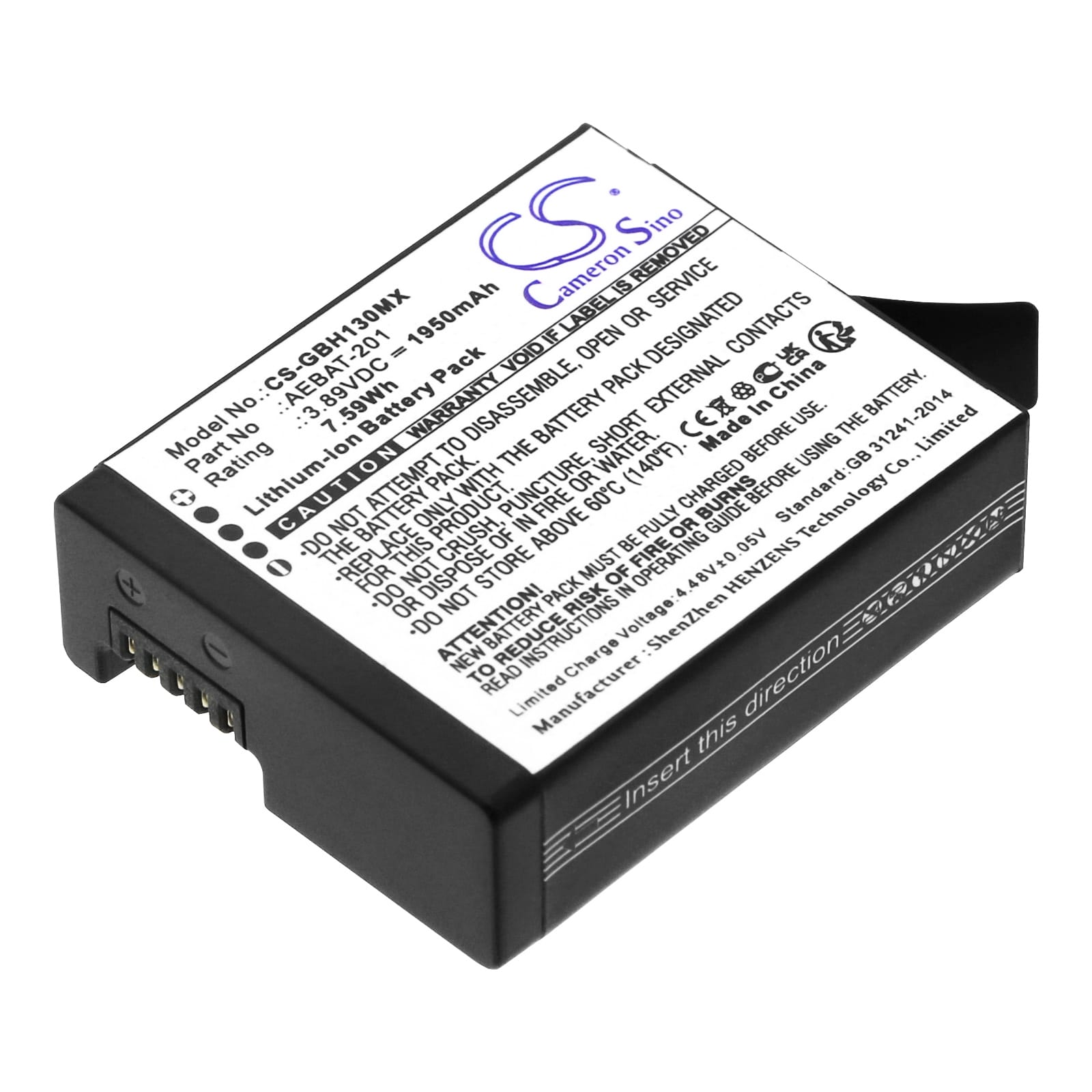 Batteri til GoPro Hero 13 mfl - 1.950 mAh