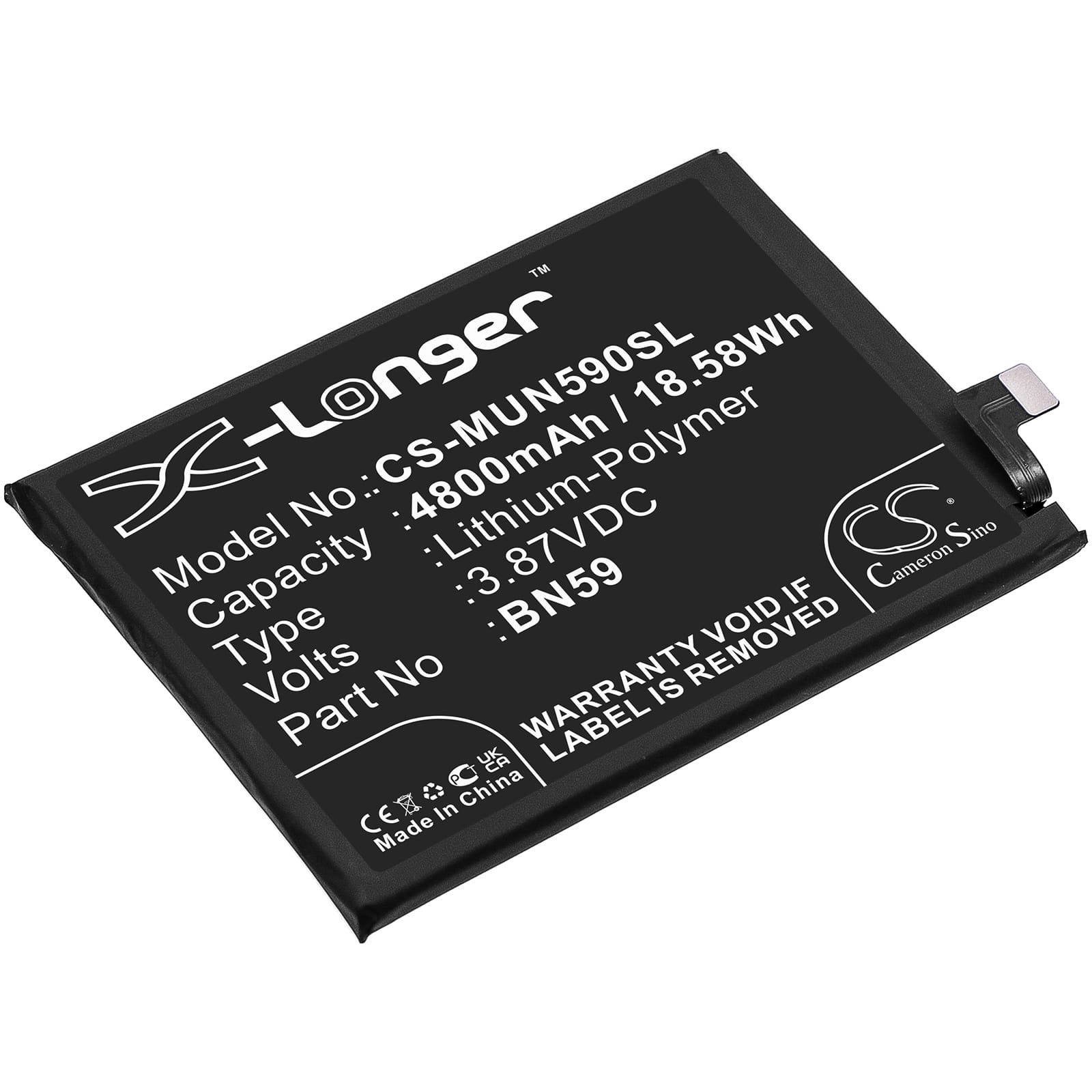 Batteri til Xiaomi Redmi Note 10 mfl - 4.800 mAh