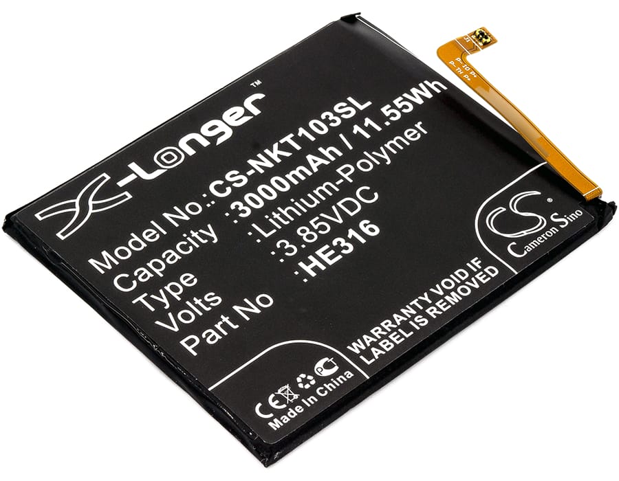 Batteri til Nokia 6 mfl - 3.000 mAh