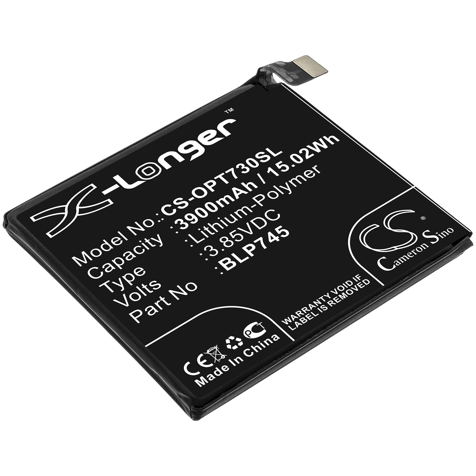 Batteri til OnePlus 7T Pro mfl - 3.900 mAh