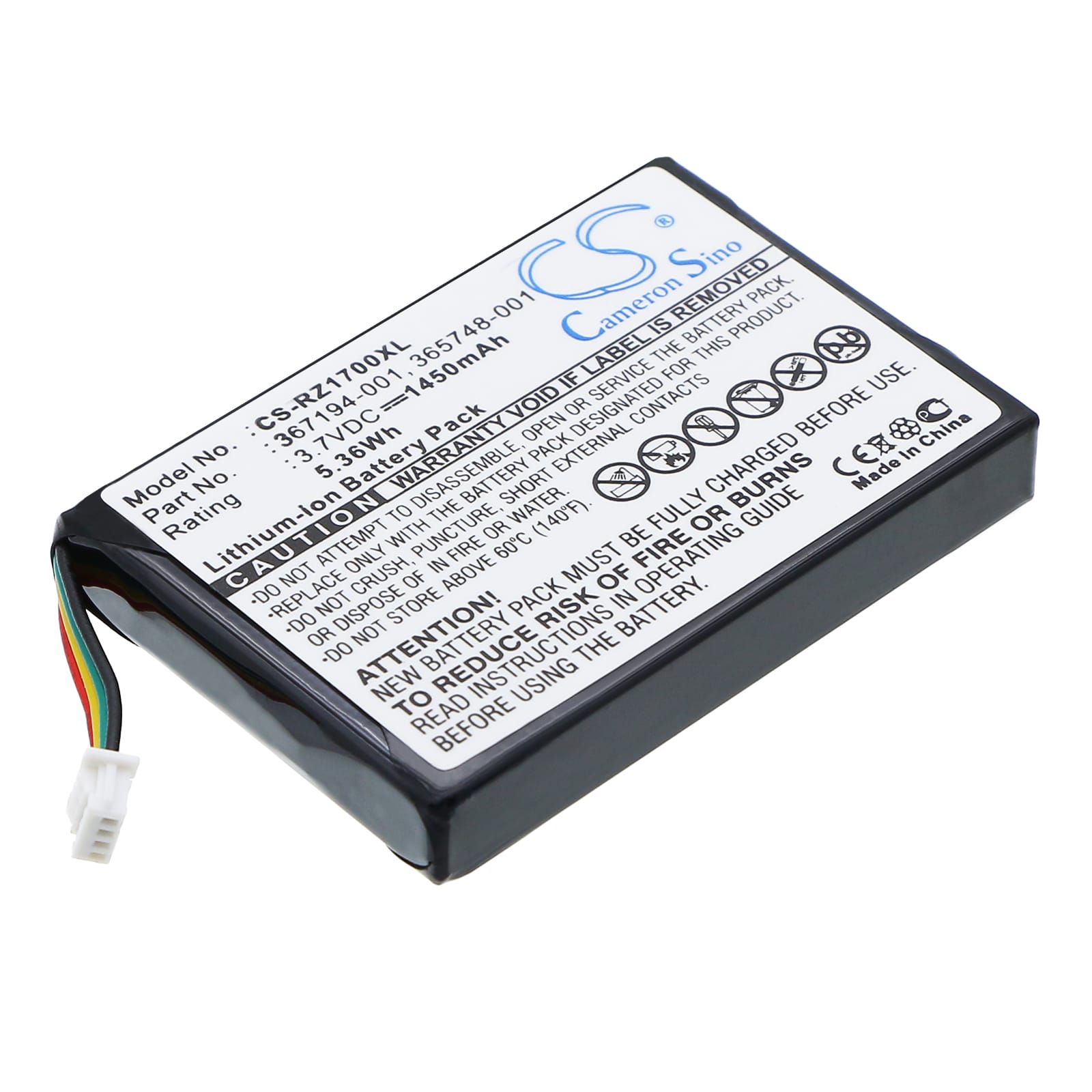 Batteri til iPAQ RZ1700 mfl - 1.450 mAh