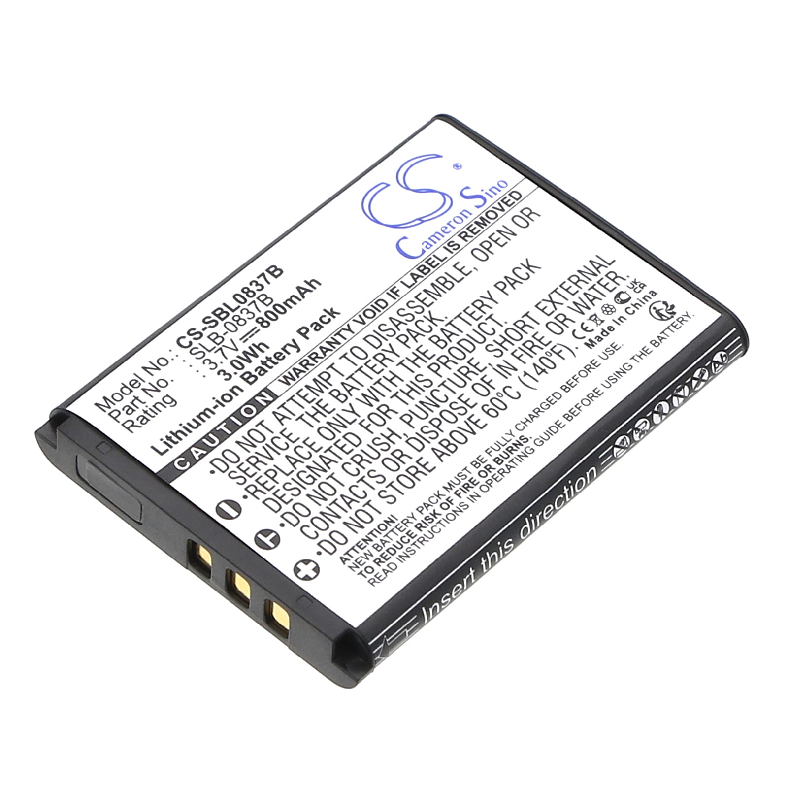 Batteri til Samsung som ersätter SLB-0837B mfl