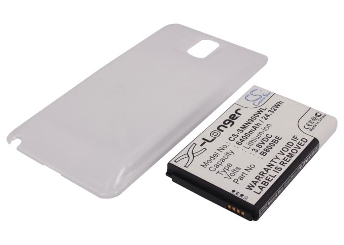Batteri til Samsung Galaxy Note 3 mfl - 6.400 mAh - Vit