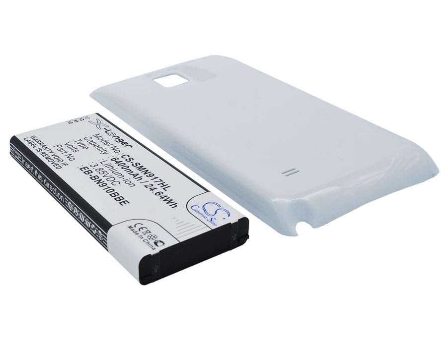 Batteri til Samsung Galaxy Note 4 mfl - 6.400 mAh - Vit