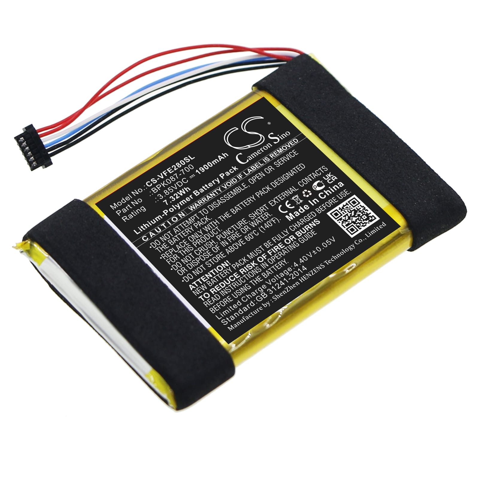Batteri til Verifone e280 mfl - 1.900 mAh
