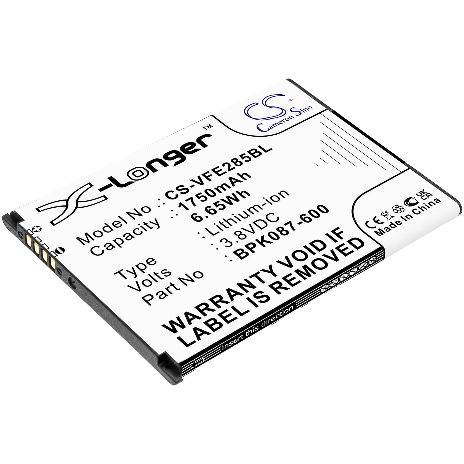 Batteri til Verifone E285 mfl - 1.750 mAh