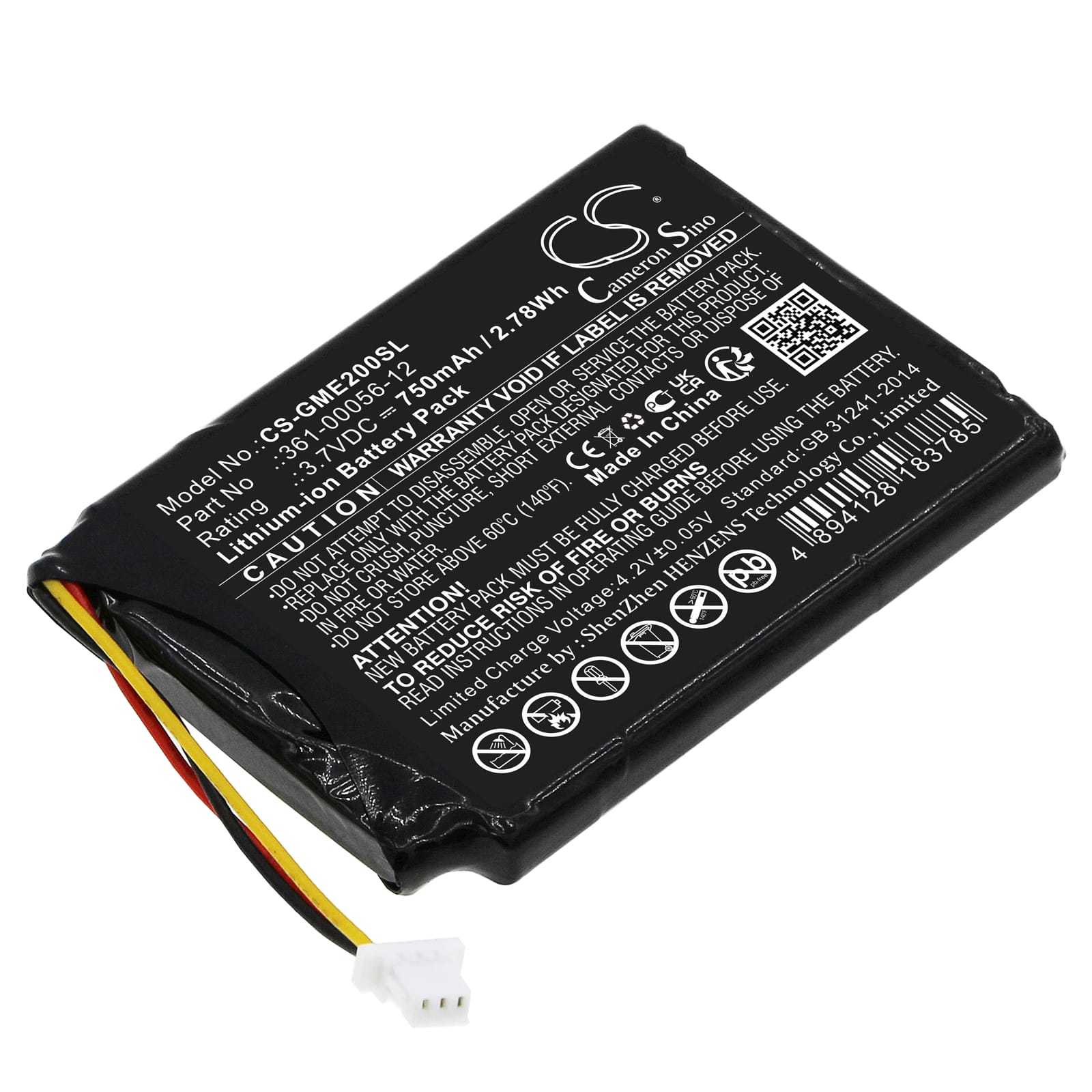 Batteri til Garmin Dezl OTR700 mfl - 750 mAh