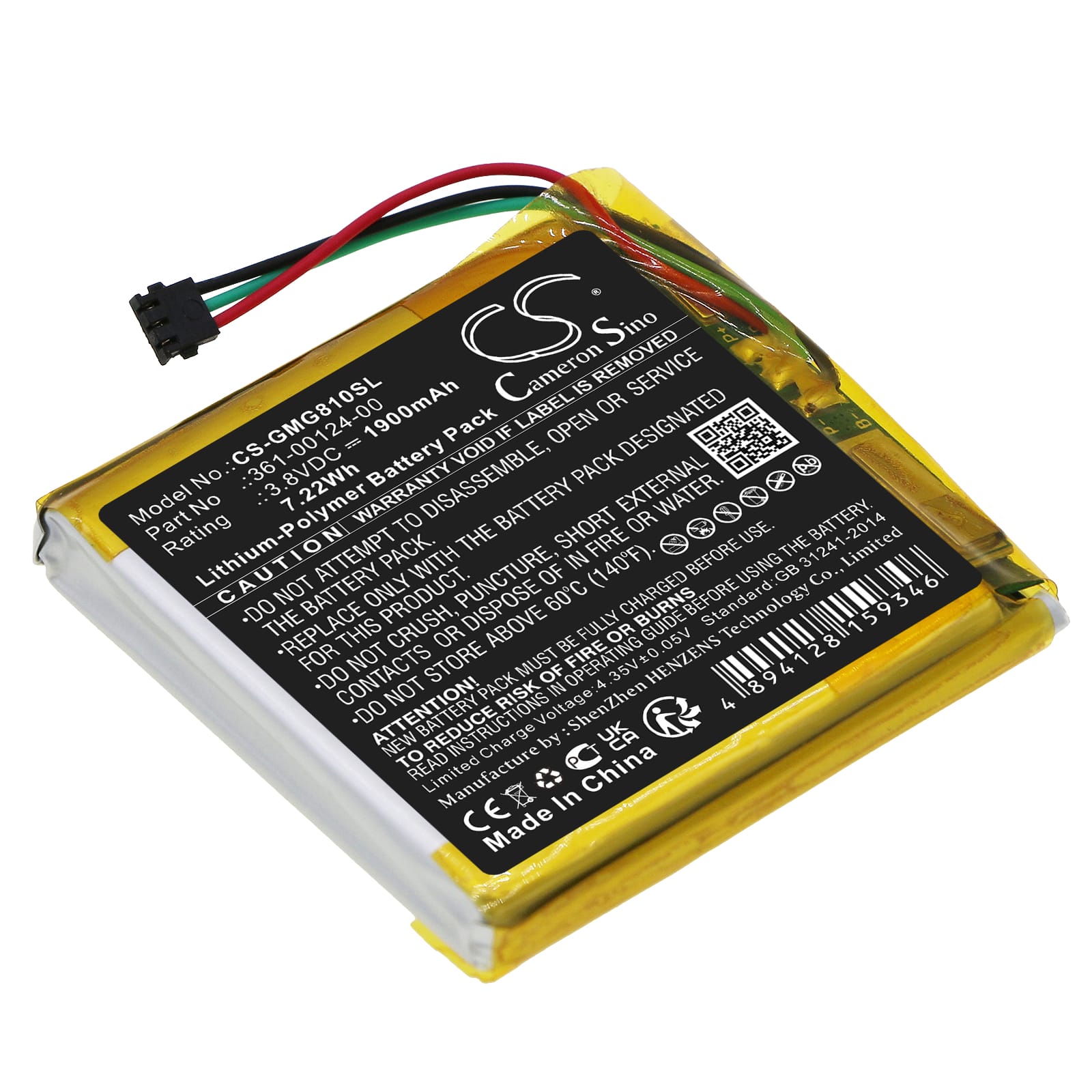 Batteri til Garmin Approach G80 - 1.900 mAh