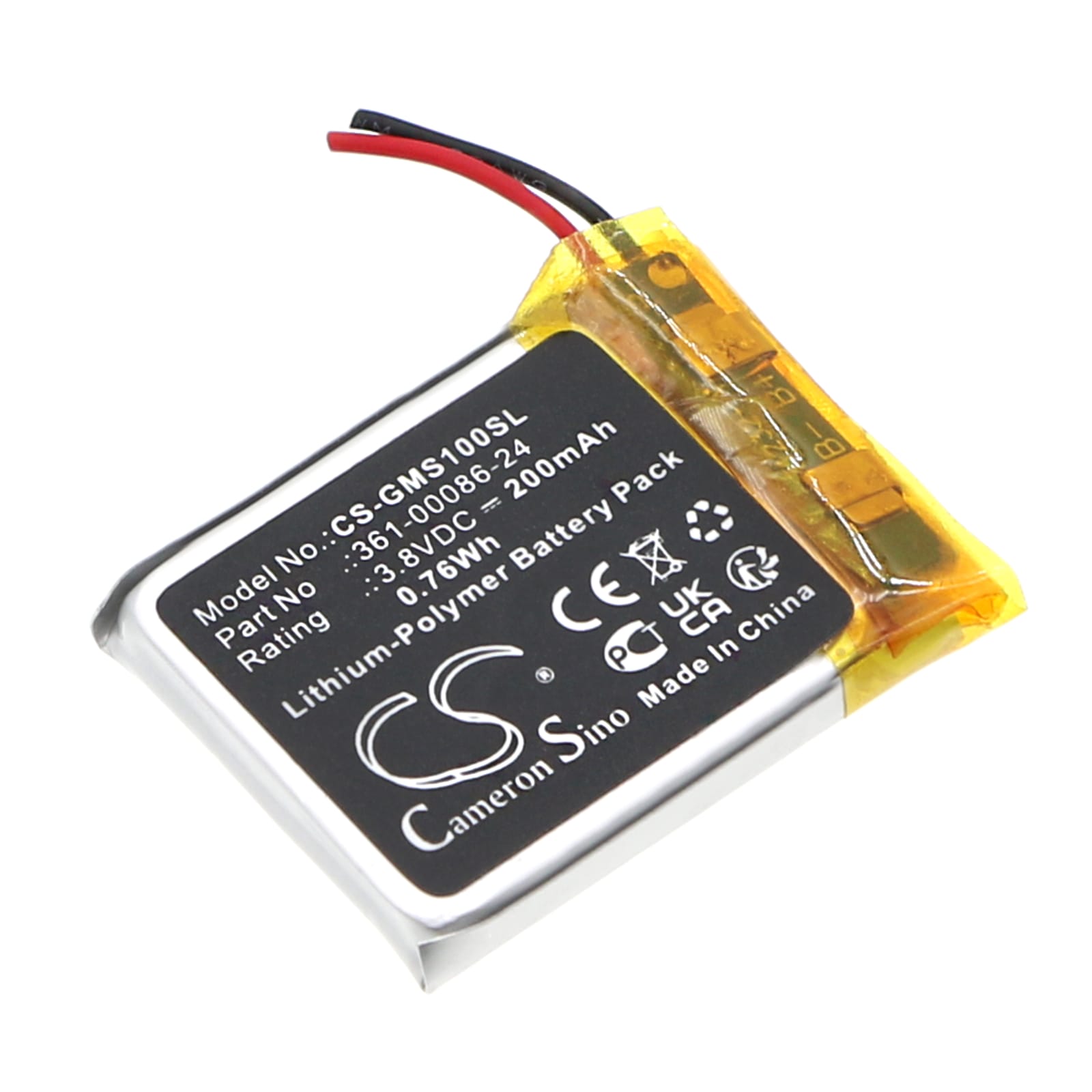 Batteri til Garmin Instinct Solar GPS - 200 mAh