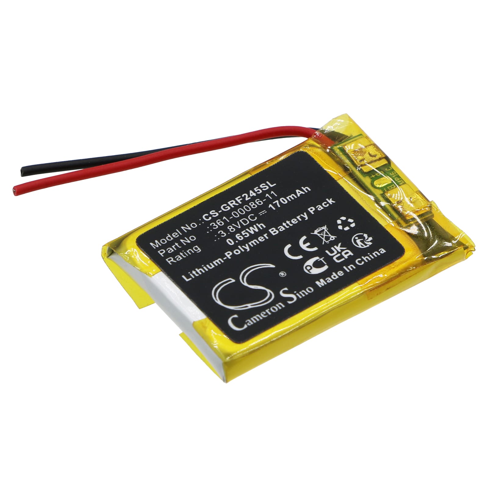 Batteri til Garmin Forerunner 245 mfl - 170 mAh