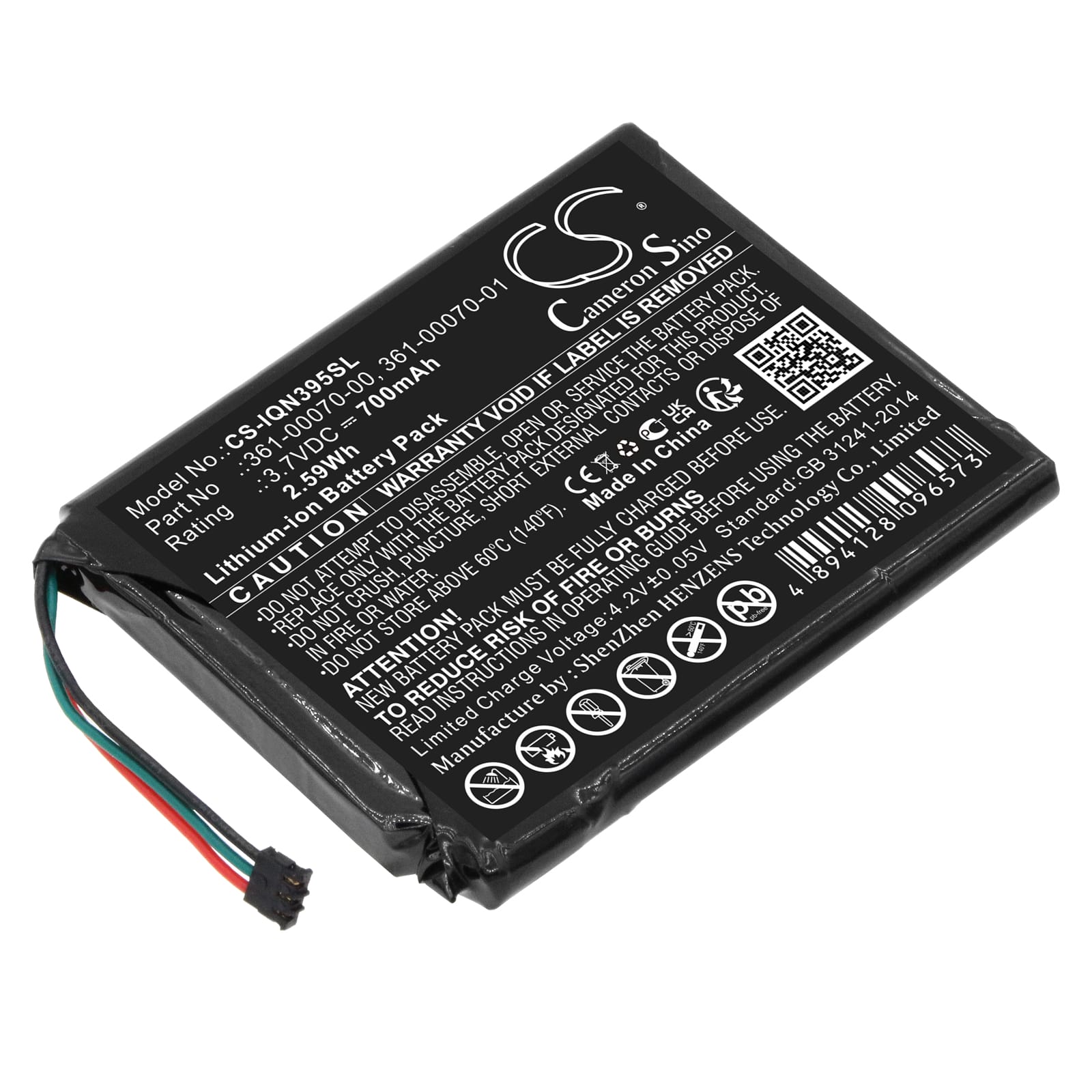 Batteri til Garmin 3597LMT mfl - 700 mAh
