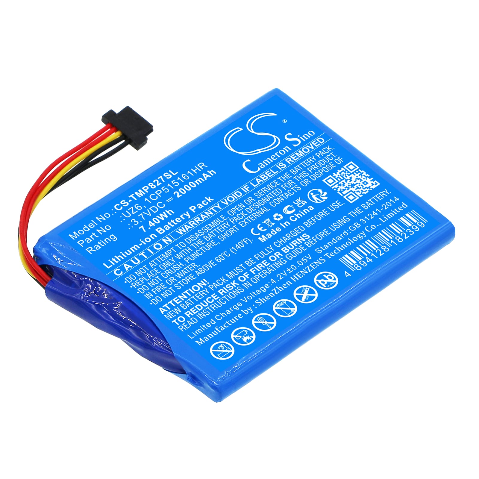 Batteri til TomTom 4F173 mfl - 2.000 mAh