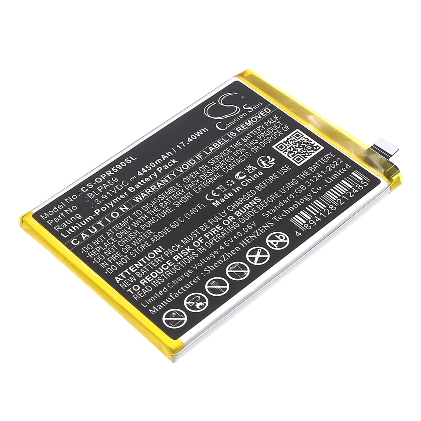 Batteri til Oppo CPH2625 mfl - 4.450 mAh