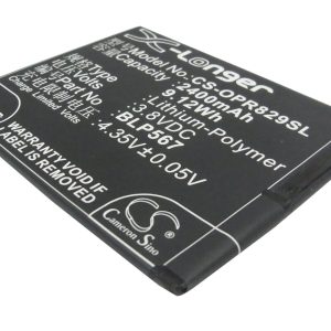 Batteri til Oppo R829T mfl - 2.400 mAh