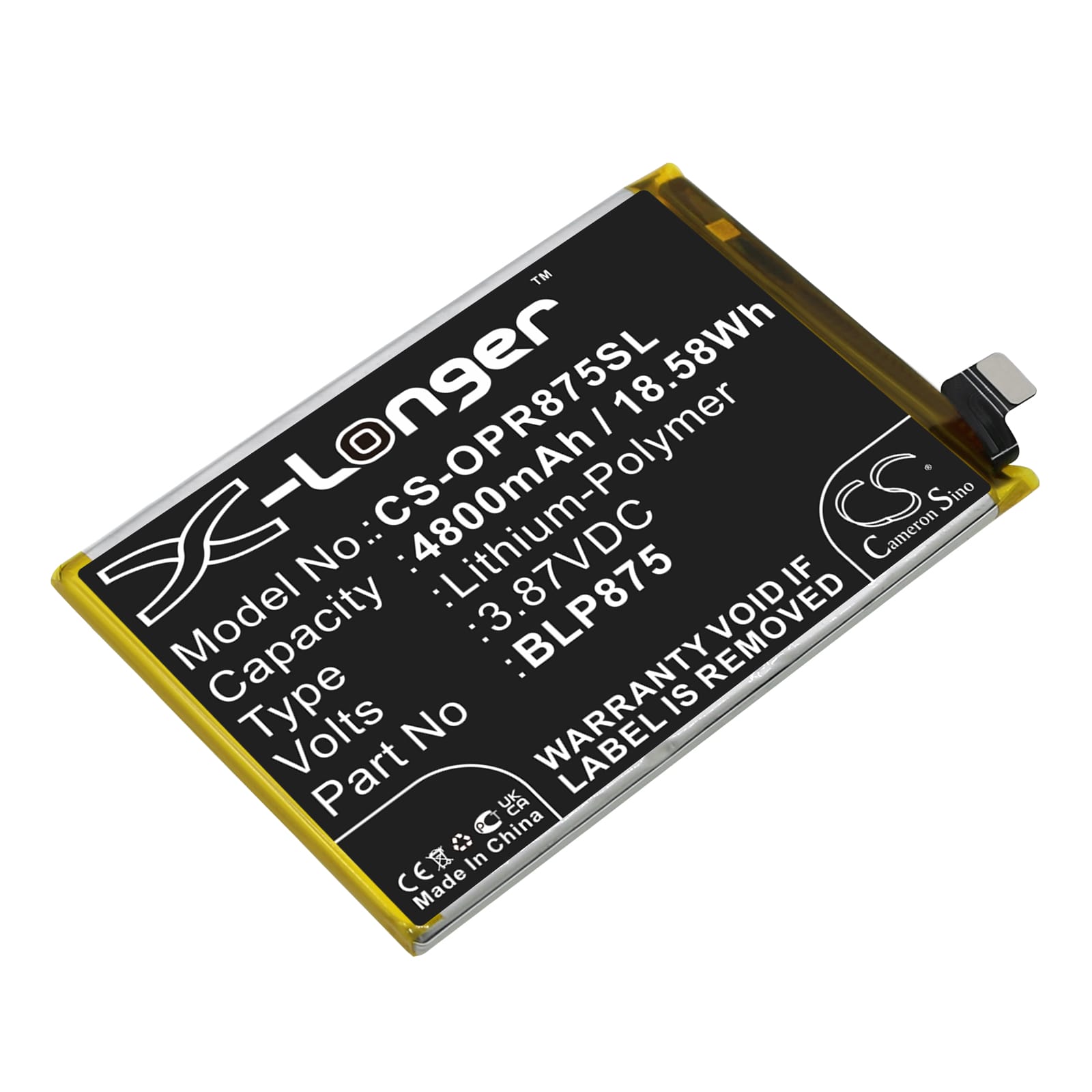 Batteri til Oppo Realme Q3s mfl - 4.800 mAh