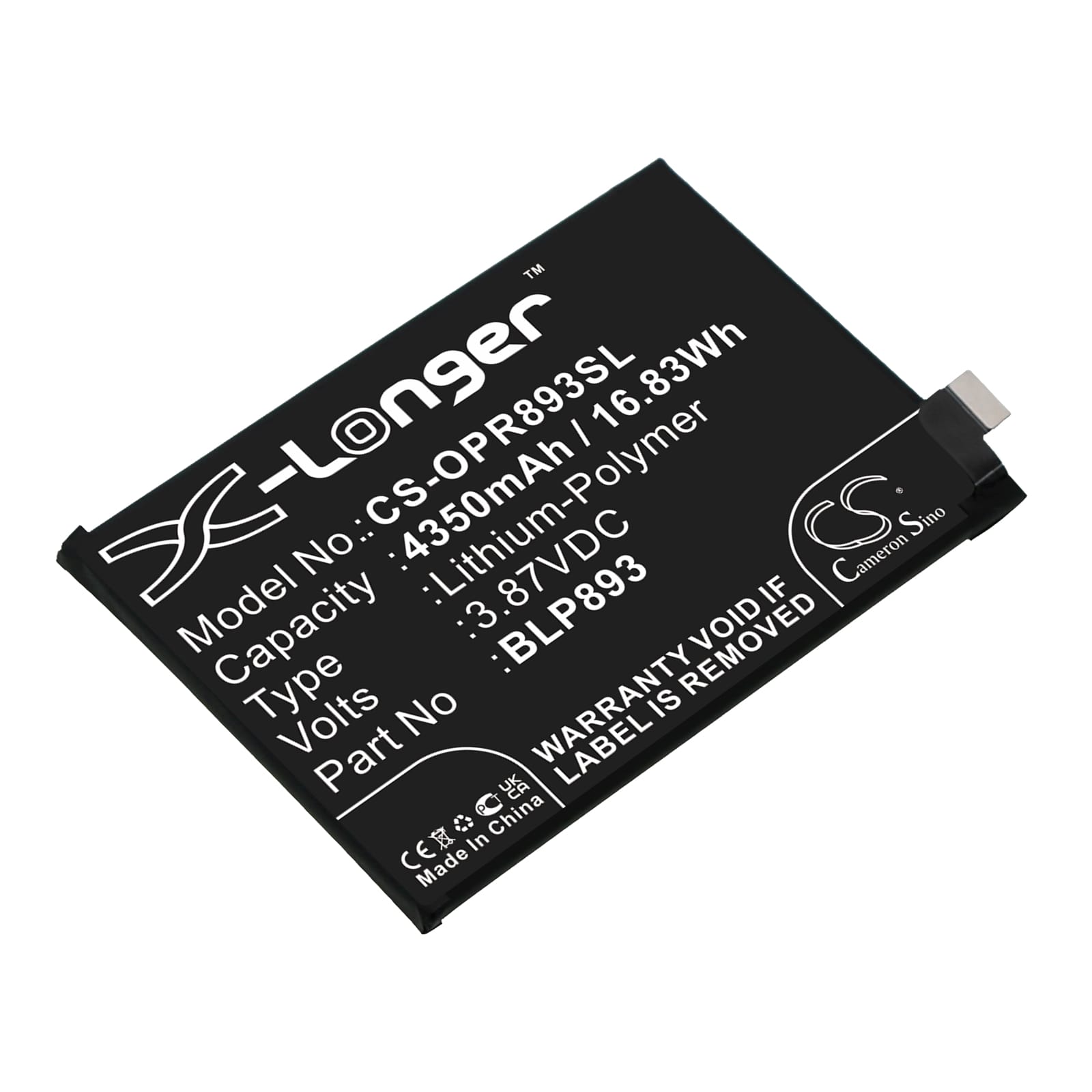 Batteri til Oppo Reno 7 mfl - 4.350 mAh