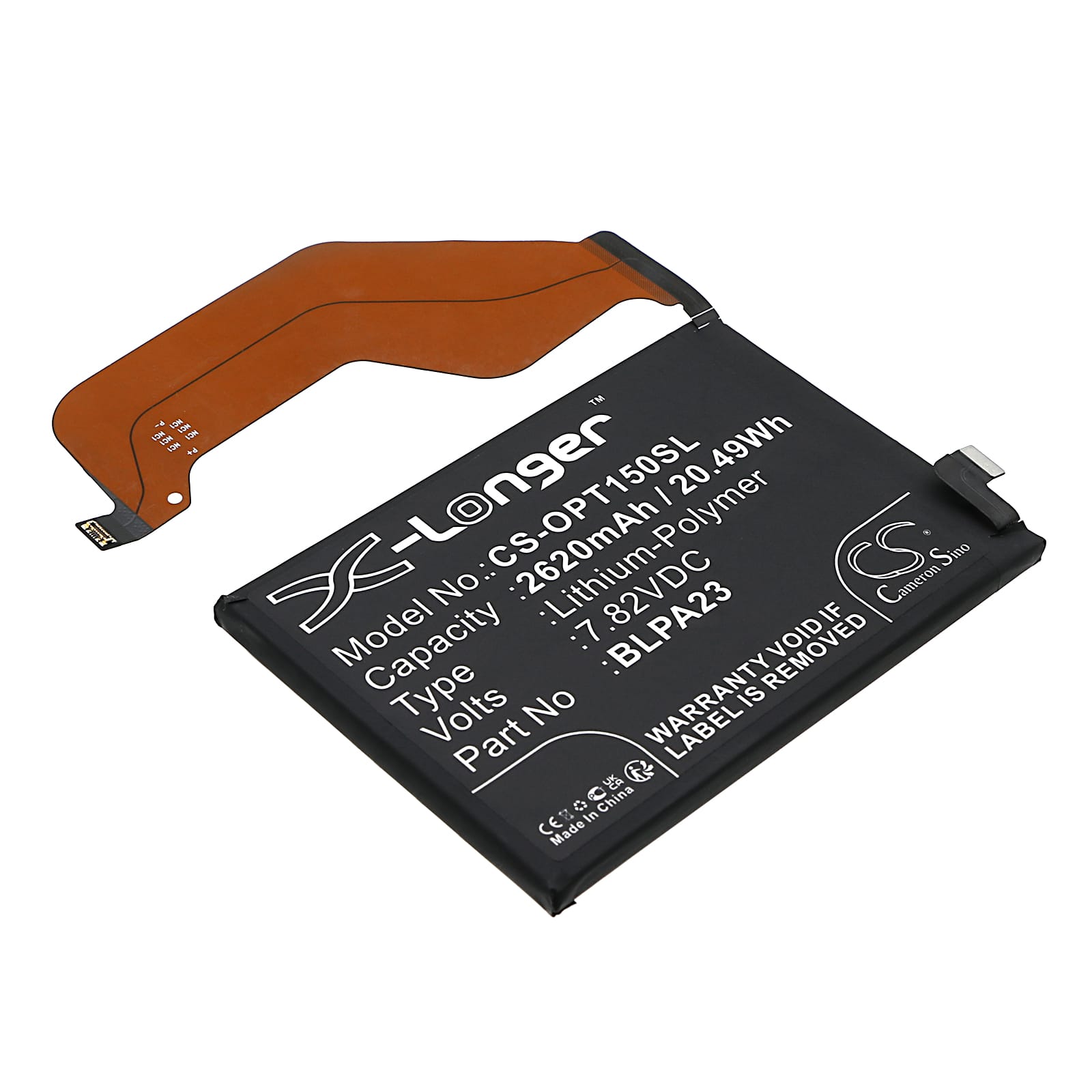 Batteri til Oppo Realme GT5 150W mfl - 2.620 mAh