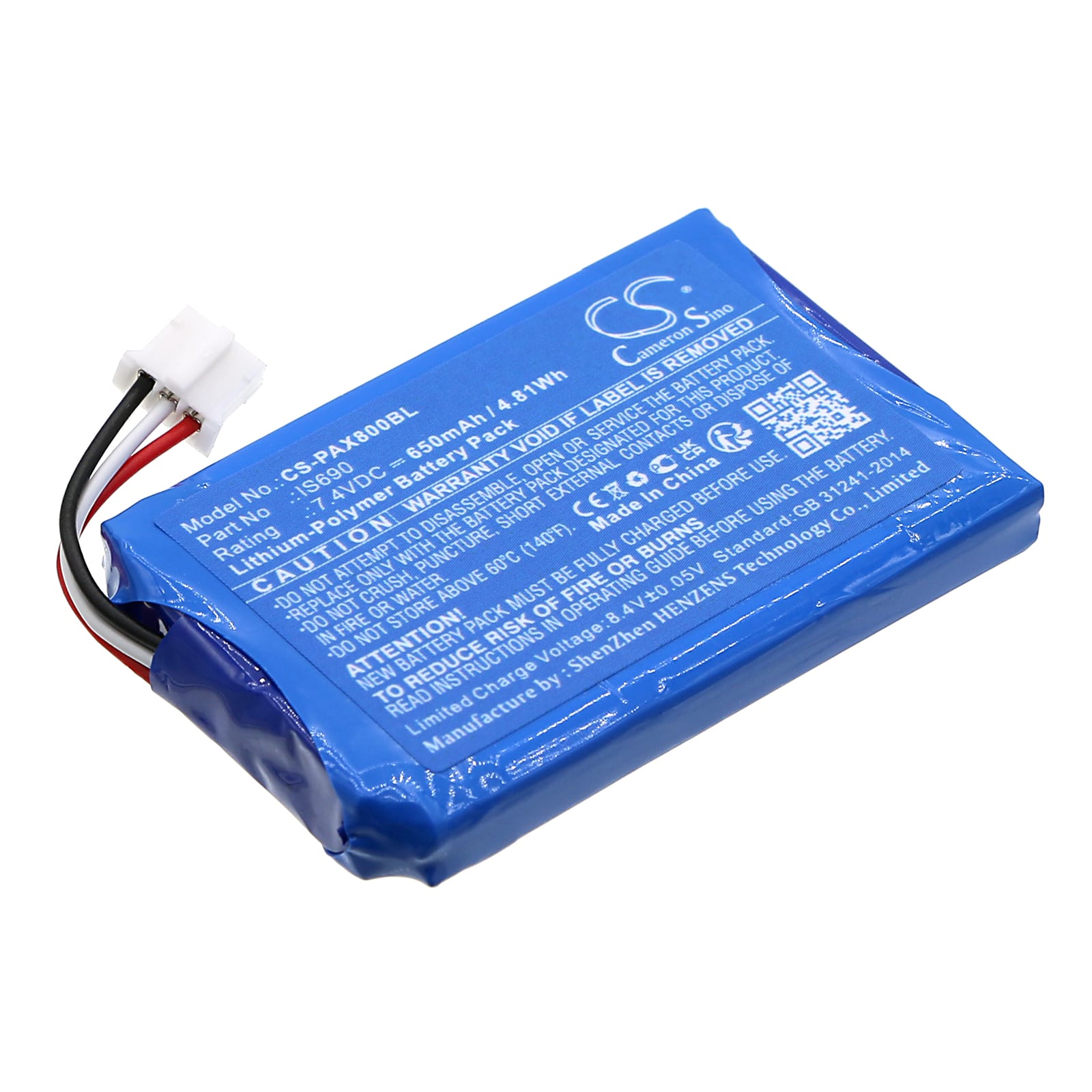 Batteri til Pax Q80 - 650 mAh